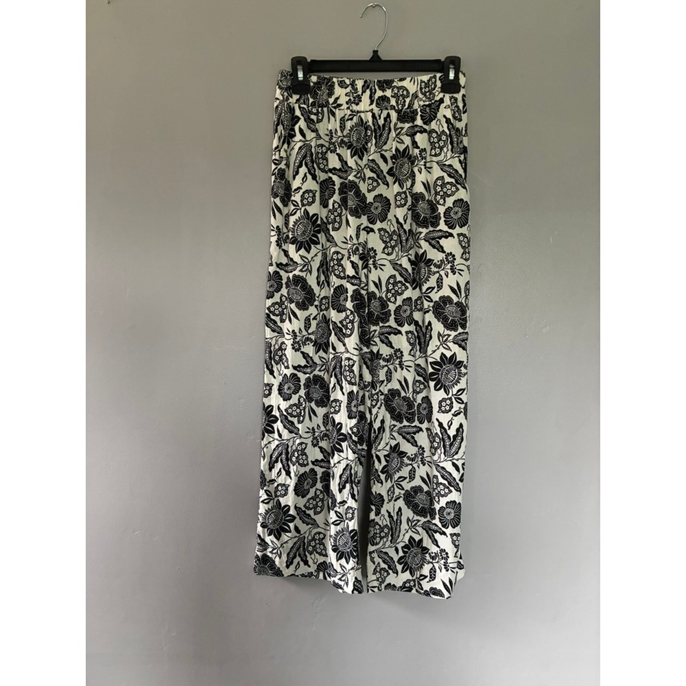 S Christian Siriano Floral Wide Leg Linen Blend Pants  BohoChic BotanicalArtsy